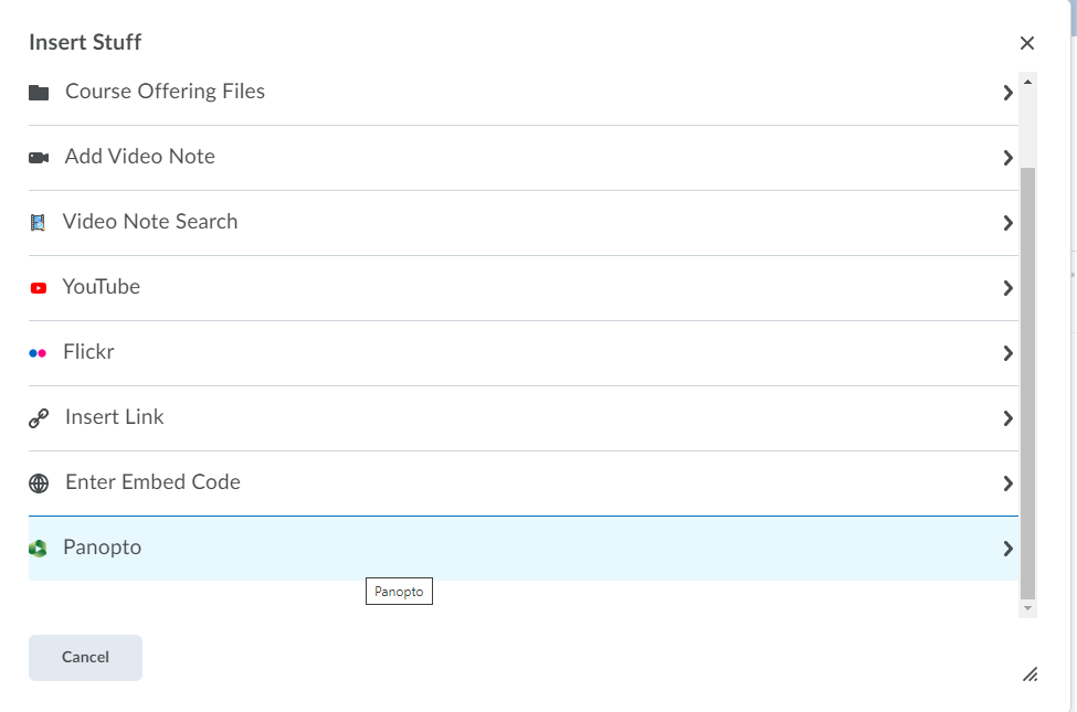 How to Embed a Video in D2L/Brightspace Panopto Montana State